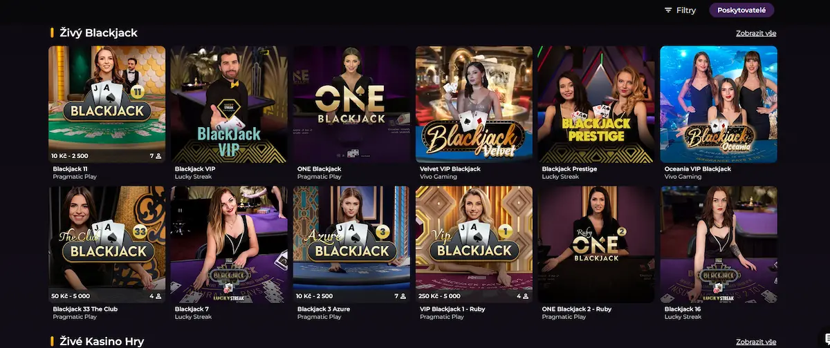 Živý blackjack ve Spinimax Casino – stoly Blackjack VIP a Infinite Blackjack
